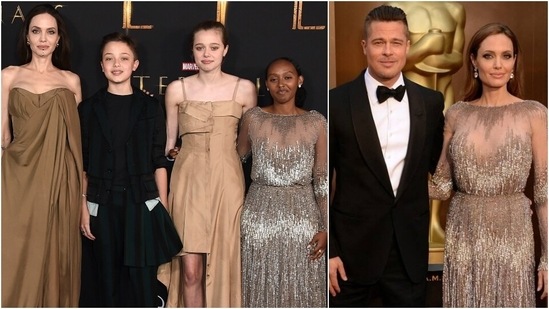 Zahara Jolie-Pitt wears mom Angelina Jolie's 2014 Oscars gown to Eternals premiere