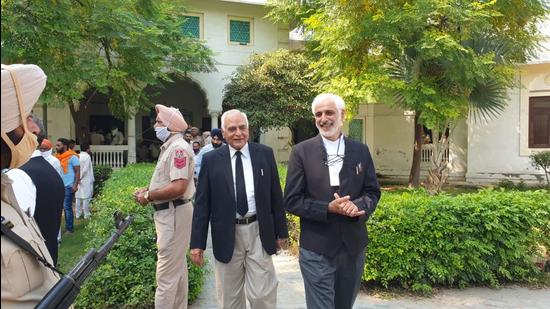 Advocate Rajwinder Singh Bains, Punjab government-appointed special public prosecutor in the 2015 Behbal Kalan and Kotkapura police firing incidents, in a Faridkot court.