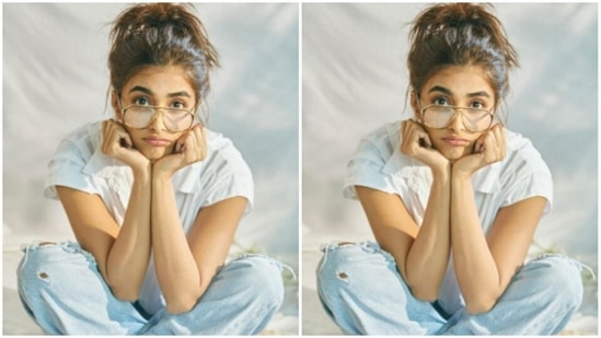 Pooja Hedge, in classic white shirt and denims, is cuteness overloaded (Instagram/@hedgepooja)