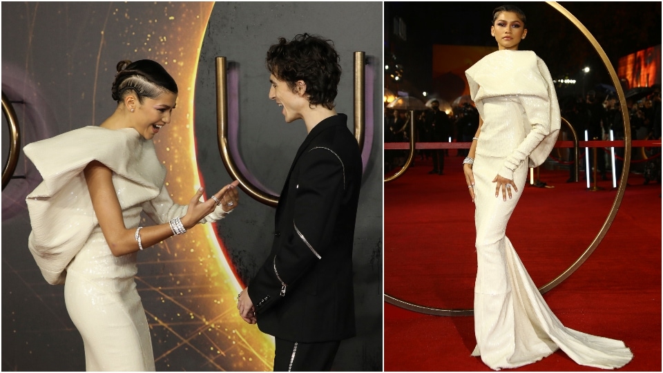 Zendaya Is A Literal Queen In Futuristic White Gown For Dune Premiere ...