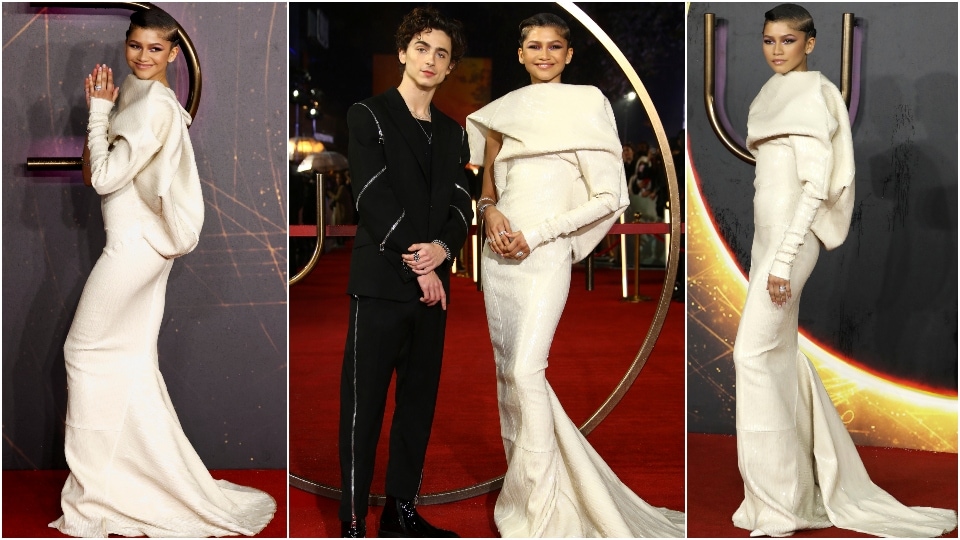 Zendaya is a literal queen in futuristic white gown for Dune premiere ...