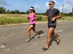 Milind Soman and Ankita Konwar's perfect date looks like this...(Instagram/@milindrunning) Milind Soman and Ankita Konwar's perfect date looks like this...(Instagram/@milindrunning)