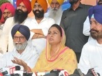 Bathinda SAD MP Harsimrat Kaur Badal alleged that Capt had been colluding with the BJP for five years; and even had a secret pact with it on farm laws. (HT PHOTO)