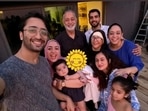 Shaheer Sheikh poses with his family.