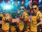 Ranveer Singh, Ajay Devgn and Akshay Kumar in a still from Aila Re Ailaa teaser. Ranveer Singh, Ajay Devgn and Akshay Kumar in a still from Aila Re Ailaa teaser.