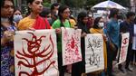 Activists stage a demonstration in Dhaka on October 19, 2021 to protest against the recent deadly religious violence against the Hindu community in Bangladesh. (AFP Photo) Activists stage a demonstration in Dhaka on October 19, 2021 to protest against the recent deadly religious violence against the Hindu community in Bangladesh. (AFP Photo)