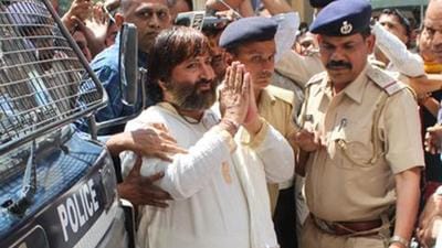 Asaram’s son Narayan Sai was granted two week furlough by the Gujarat high court in June but this order was stayed by the Supreme Court on an appeal by the Gujarat government (ANI File photo) Asaram’s son Narayan Sai was granted two week furlough by the Gujarat high court in June but this order was stayed by the Supreme Court on an appeal by the Gujarat government (ANI File photo)