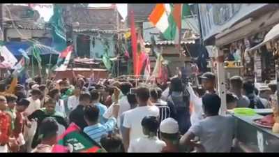 Police launched a probe after a purported 13-second video of the procession was widely shared on social media. (Sourced) Police launched a probe after a purported 13-second video of the procession was widely shared on social media. (Sourced)