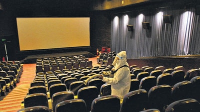 In a spot of cheer ahead of the festival of lights, theatres and multiplexes in the city are set to reopen from Friday; days after the government granted them permission to begin again. (Ravindra Joshi/HT PHOTO) In a spot of cheer ahead of the festival of lights, theatres and multiplexes in the city are set to reopen from Friday; days after the government granted them permission to begin again. (Ravindra Joshi/HT PHOTO)