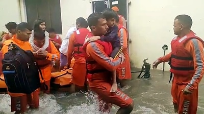 National Disaster Response Force (NDRF) personnel rescue people stranded in Uttarakhand's Rudrapur. (ANI) National Disaster Response Force (NDRF) personnel rescue people stranded in Uttarakhand's Rudrapur. (ANI)