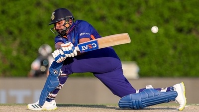 India's Rohit Sharma bats during the Cricket Twenty20 World Cup warm-up match between India and Australia in Dubai, UAE, Wednesday (ap) India's Rohit Sharma bats during the Cricket Twenty20 World Cup warm-up match between India and Australia in Dubai, UAE, Wednesday (ap)