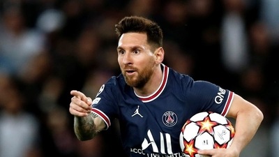 FILE PHOTO: Soccer Football - Champions League - Group A - Paris St Germain v RB Leipzig - Parc des Princes, Paris, France - October 19, 2021 Paris St Germain's Lionel Messi celebrates scoring their second goal REUTERS/Benoit Tessier (REUTERS)