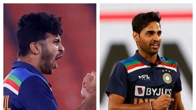 Shardul Thakur and Bhuvneshwar Kumar collage. (File)