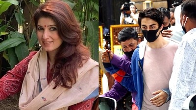 Twinkle Khanna reacts to Aryan Khan's drug case. Twinkle Khanna reacts to Aryan Khan's drug case.