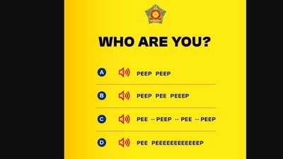 The post asks netizens to swipe left to identify their driving personality. (Instagram/@mumbaipolice)