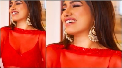 Fashionista Bhumi Pednekar sets major festive goals in red lehenga set. (Instagram/@bhumipednekar) Fashionista Bhumi Pednekar sets major festive goals in red lehenga set. (Instagram/@bhumipednekar)