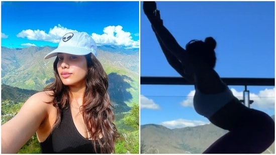 Janhvi Kapoor doing yoga in hills is the mid-week workout motivation we need, video inside(Instagram/@janhvikapoor)