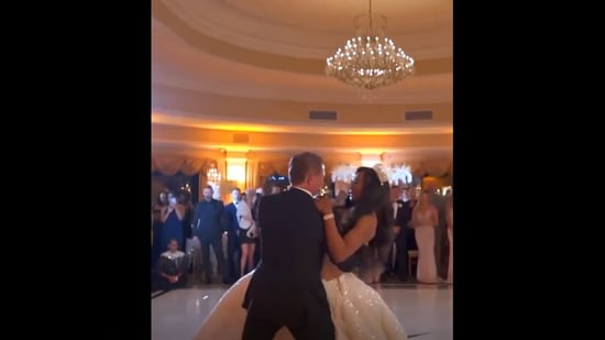 A woman shares an adorable clip of her dancing with her husband.&nbsp;(Instagram/@haitianbeauty25)