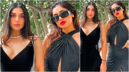 Bhumi Pednekar earlier made headlines when she and her sister Samiksha Pednekar twinned in black body-hugging dresses.(Instagram/@bhumipednekar)