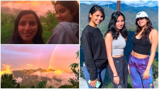 Janhvi Kapoor shared the breathtaking photos on her Instagram handle and captioned it, "somewhere over the rainbow."(Instagram/@janhvikapoor)