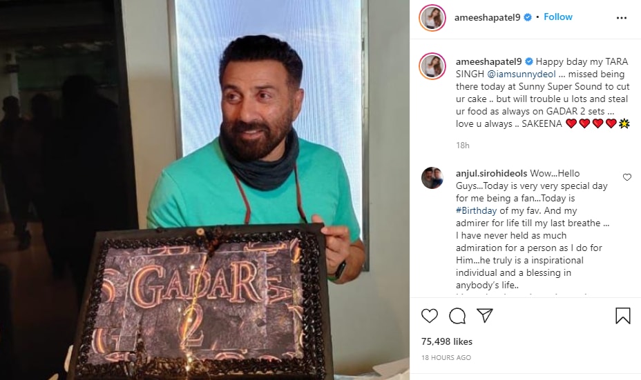 Ameesha Patel also wished him with an Instagram post.