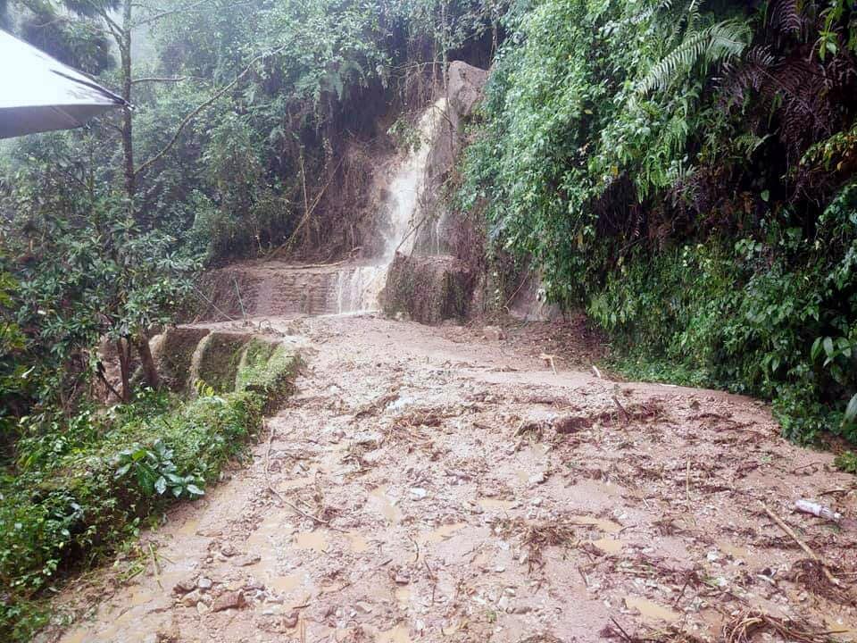 Incessant rainfall triggered landslide in Darjeeling on Tuesday. (ANI Photo) Incessant rainfall triggered landslide in Darjeeling on Tuesday. (ANI Photo)