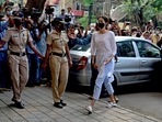 Ananya Panday was interrogated for almost two hours on Thursday afternoon at the NCB office in Mumbai. (AFP) Ananya Panday was interrogated for almost two hours on Thursday afternoon at the NCB office in Mumbai. (AFP)