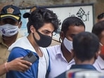 File image of Bollywood actor Shah Rukh Khan's son Aryan Khan being taken to Arthur Road jail from the NCB office.(PTI) File image of Bollywood actor Shah Rukh Khan's son Aryan Khan being taken to Arthur Road jail from the NCB office.(PTI)