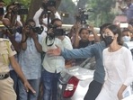 Ananya Panday reached NCB office along with her father Chunky Panday at Ballard Estate in Mumbai. (Photo: HT/ Anshuman Poyrekar) Ananya Panday reached NCB office along with her father Chunky Panday at Ballard Estate in Mumbai. (Photo: HT/ Anshuman Poyrekar)
