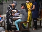 India is expected to cross the 1 billion Covid-19 vaccination milestone on Thursday.(Sanchit Khanna/HT Photo) India is expected to cross the 1 billion Covid-19 vaccination milestone on Thursday.(Sanchit Khanna/HT Photo)