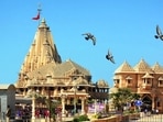 Somnath Jyotirlinga Temple. IRCTC’s Jyotirlinga darshan train will depart from Prayagraj Sangam on October 21. (FILE PHOTO) Somnath Jyotirlinga Temple. IRCTC’s Jyotirlinga darshan train will depart from Prayagraj Sangam on October 21. (FILE PHOTO)