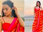 The festival of Diwali is just around the corner and celebrities are flooding their Instagram handles with stunning photos of themselves in traditional attires. Recently, Shraddha Kapoor blessed our feeds with gorgeous photos of herself in a vibrant saree.(Instagram/@shraddhakapoor)