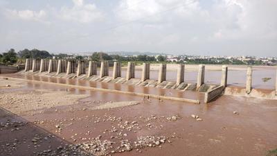The under-construction Tawi barrage in Jammu and Kashmir. (HT Photo)