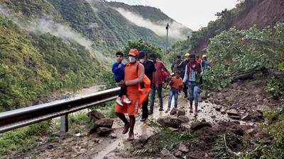 The National Disaster Response Force (NDRF) said on Wednesday that it had rescued over 1,300 people from the affected areas (PTI Photo) The National Disaster Response Force (NDRF) said on Wednesday that it had rescued over 1,300 people from the affected areas (PTI Photo)