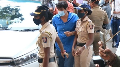 Soon after news of the raids at Ananya's home broke, Chunky Panday was seen heading to her house. (Varinder Chawla) Soon after news of the raids at Ananya's home broke, Chunky Panday was seen heading to her house. (Varinder Chawla)