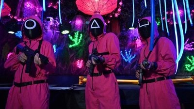 This nine-episode Korean thriller, Squid Game, has become the most talked-about show and also Netflix's biggest "non-English-language show in the world," said Netflix's co-CEO Ted Sarandos. (AFP) This nine-episode Korean thriller, Squid Game, has become the most talked-about show and also Netflix's biggest "non-English-language show in the world," said Netflix's co-CEO Ted Sarandos. (AFP)