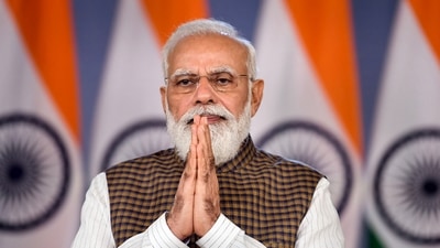 **EDS: IMAGE MADE AVAILABLE FROM PIB** New Delhi: Prime Minister Narendra Modi during the joint conference of Central Vigilance Commission & Central Bureau of Investigation at Kevadia, through video conferencing, in New Delhi, Wednesday, October 20, 2021. (PTI Photo)(PTI10_20_2021_000036B) (PTI)