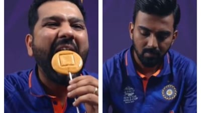 Rohit Sharma and KL Rahul take part in Squid Game challenge. (Screengrab/Instagram)