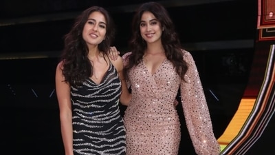Sara Ali Khan and Janhvi Kapoor made an appearance on the quiz show, The Big Picture. (Varinder Chawla) Sara Ali Khan and Janhvi Kapoor made an appearance on the quiz show, The Big Picture. (Varinder Chawla)