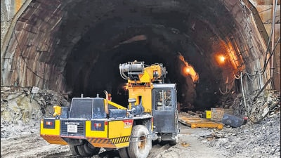 The main tube of the Sela tunnel project in Nuranang, Arunachal Pradesh. (Rahul Singh/HT photo) The main tube of the Sela tunnel project in Nuranang, Arunachal Pradesh. (Rahul Singh/HT photo)