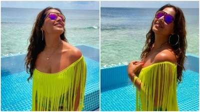Bipasha Basu is chilling like a villain in Maldives. The actor recently took off for her family vacation with husband Karan Singh Grover and her parents. Since then, her Instagram profile has been replete with stunning pictures of herself from the beach vacation. (Instagram/@bipashabasu) Bipasha Basu is chilling like a villain in Maldives. The actor recently took off for her family vacation with husband Karan Singh Grover and her parents. Since then, her Instagram profile has been replete with stunning pictures of herself from the beach vacation. (Instagram/@bipashabasu)