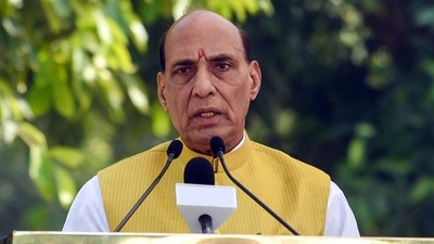 File photo of fefence minister Rajnath Singh (Prateek Kumar)
