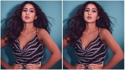 Assisted by hair stylist Florian Hurel, Sara left her long tresses open in wavy curls around her shoulders and posed for the cameras. (Instagram/@saraalikhan95)