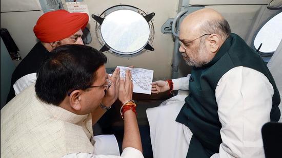 Authorities began assessing the damage to personal property, infrastructure and agriculture, as Union home minister Amit Shah carried out aerial surveys of some of the affected regions (ANI)