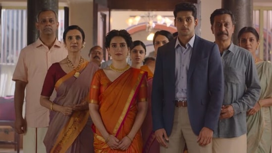 Sanya Malhotra and Abhimanyu Dassani in Meenakshi Sundareshwar.