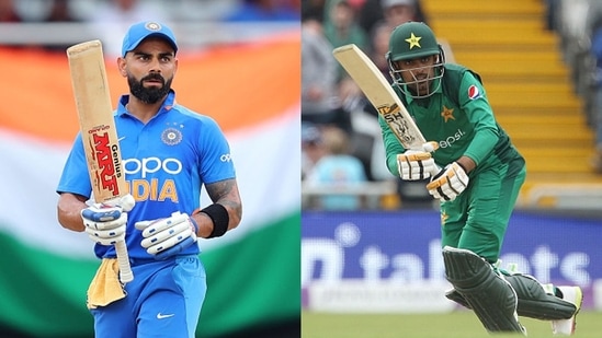 India and Pakistan skipper Virat Kohli and Babar Azam(Getty Images)