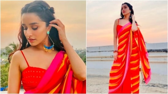 Shraddha Kapoor's Red Saree With A Backless Blouse Is Spicing Things Up  This Festive Season