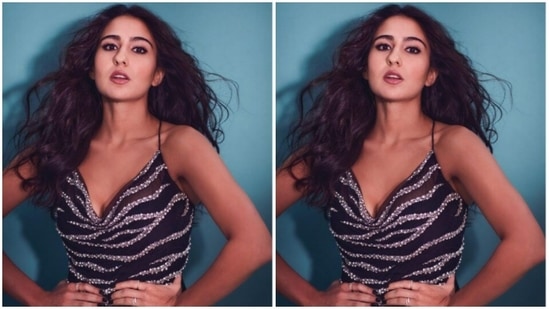 Assisted by hair stylist Florian Hurel, Sara left her long tresses open in wavy curls around her shoulders and posed for the cameras.(Instagram/@saraalikhan95)