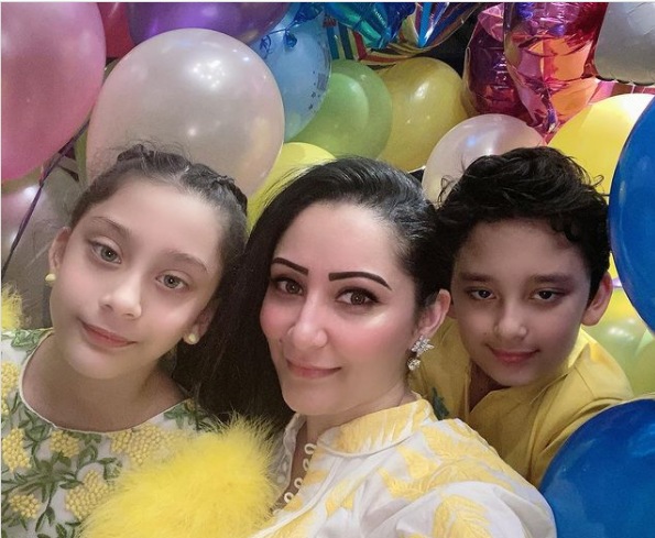 Maanyata shared picture from her twins 10th birthday bash in Dubai(Instagram)