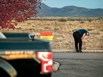 A distraught Alec Baldwin lingers in the parking lot outside the Santa Fe County Sheriff's Office in Santa Fe, N.M., after he was questioned about a shooting on the set of the film Rust on the outskirts of Santa Fe, Thursday.(AP) A distraught Alec Baldwin lingers in the parking lot outside the Santa Fe County Sheriff's Office in Santa Fe, N.M., after he was questioned about a shooting on the set of the film Rust on the outskirts of Santa Fe, Thursday.(AP)